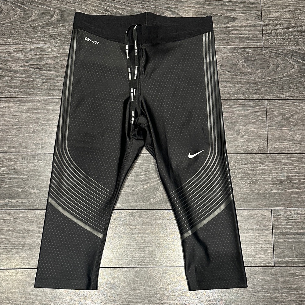 Nike Black and Gray Performance Leggings